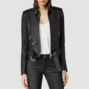 All Saints Raven Leather Jacket